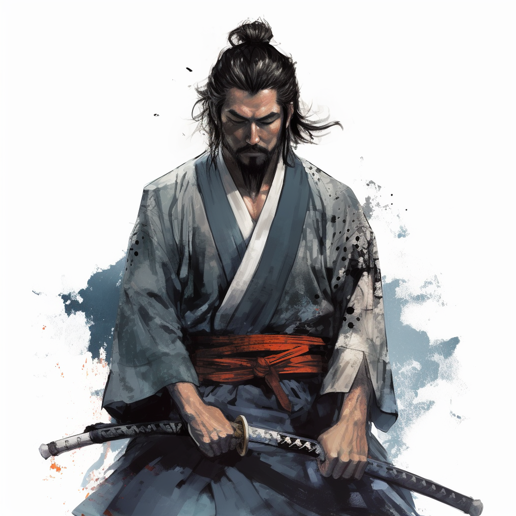经验丰富的日本武士ai图片素材-灵图AI